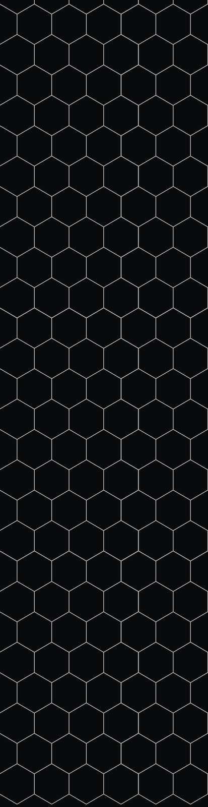 Black Hex Tile Standard Panel 2 Pack 24.5" x 94.5"