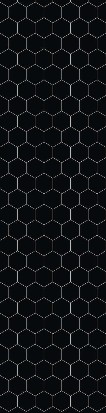 Black Hex Tile Standard Panel 2 Pack 24.5" x 94.5"