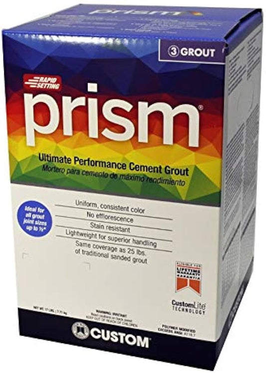 *Closeout Grout* Custom Prism Sure Color Non-Sanded Grout - #335 Winter Gray - 17lb Box